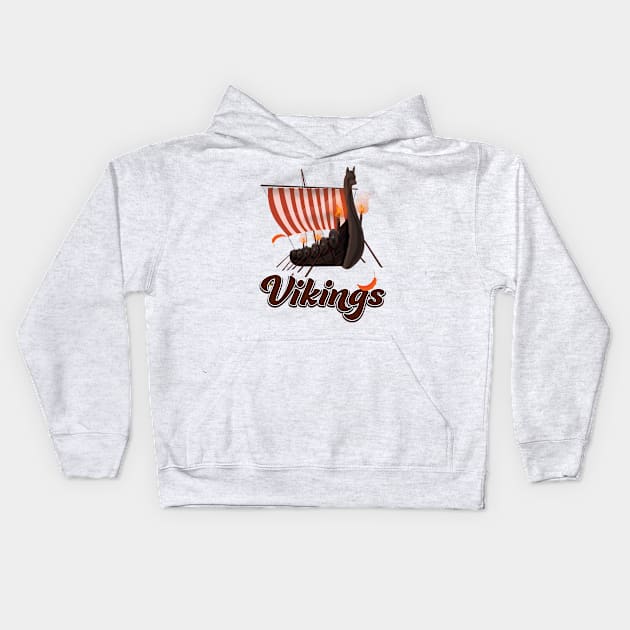 Vikings! Kids Hoodie by nickemporium1